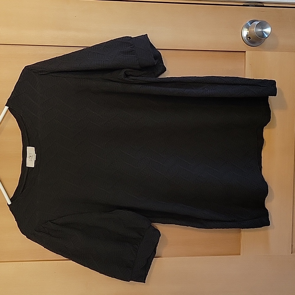 Black puff sleeve blouse